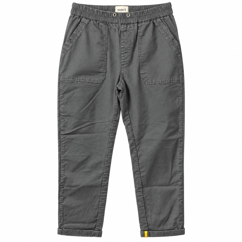 PACT Daily Twill Organic Cotton-Blend Pull-On Pant Sz L Blue Tapered Jogger **